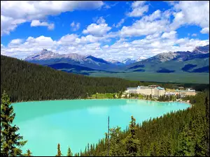Lasy, Alberta, Jezioro Louise, Kanada, Góry, Park Narodowy Banff