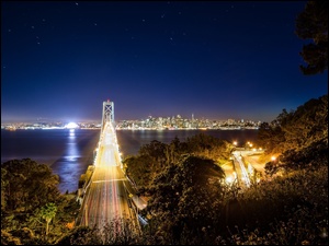 Most, Miasto Nocą, San Francisco, Stany Zjednoczone