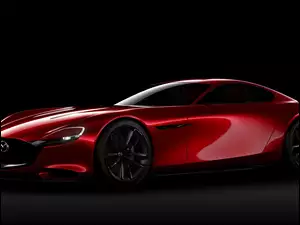 Czerwony samochód marki Mazda RX Vision
