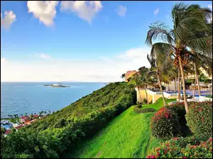Puerto Rico, Morze, Hotel, Wybrzeże, Marina