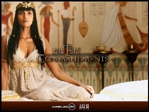 kobieta, The Ten Commandments, egipt, łoże, postacie bogów