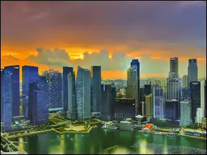 Singapur, Miasto, Drapacze Chmur