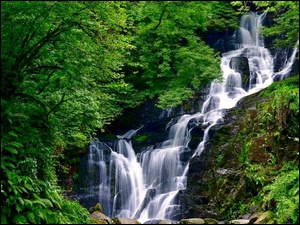 Easach Toirc, Irlandia, Park Narodowy Killarney, Hrabstwo Kerry, Wodospad Torc