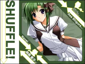 zielone włosy, Shuffle, Asa Shigure