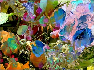 Kwiaty w grafice fractalius