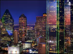 Dallas, Miasta, Nocna, Panorama