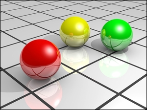 Kolorowe kule w grafice 3D