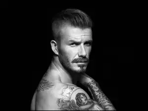 David Beckham-angielski piłkarz z tatuażami