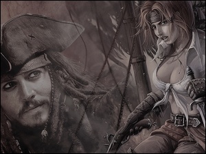 Film, Johnny Depp, Piraci z Karaibów, Pirat