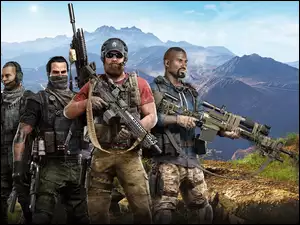 Mężczyźni z karabinami w grze akcji Tom Clancy’s Ghost Recon