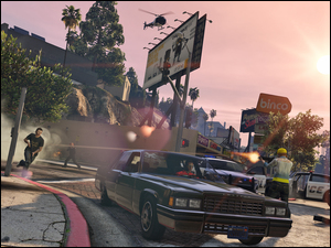 Strzelanina w grze Grant Theft Auto V GTA 5