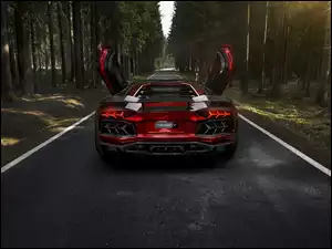 Samochód Lamborghini Mansory z drzwiami otwieranymi do góry
