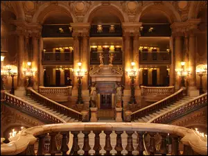 Schody, Francja, Opéra Garnier, Paryż, Wnętrze