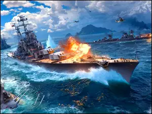 Statki wojenne z gry World Of Warships