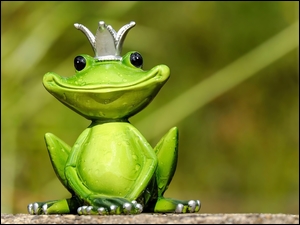 Zielona żabka w koronie