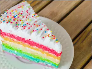 Kawałek tortu na talerzyku