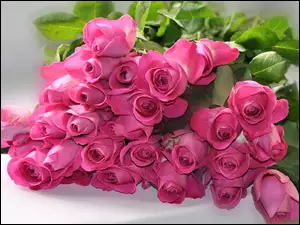 Różowe róże w bukiecie