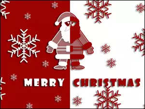 Mikołaj z gwiazdkami i życzeniami świątecznymi