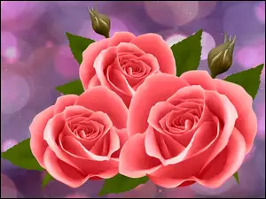 Graficzne trzy róże
