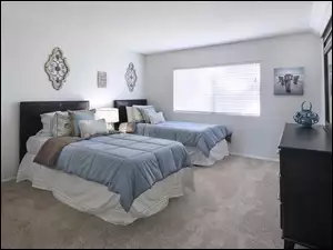 Umeblowana nowoczesna sypialnia