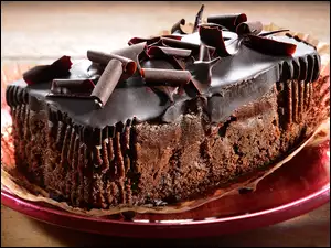 Porcja czekoladowego ciasta