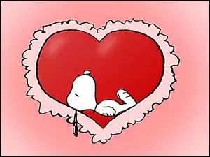 serce, Snoopy, kreskówka