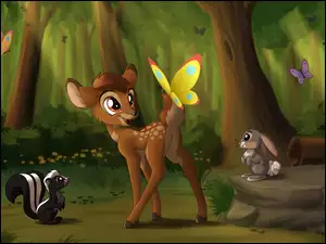 Jelonek i Skuns w bajce dla dzieci Bambi