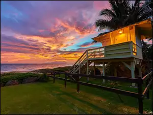Zachód słońca nad Hawajami