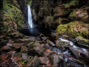 Wodospad Stanley Ghyll Force w Anglii