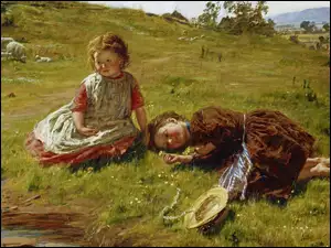 William McTaggart, Dziewczynki, Obraz, Malarstwo, Dzieci