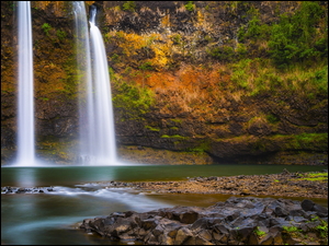 Wodospad Wailua Falls na Hawajach
