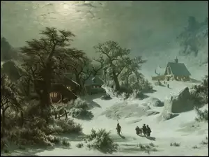 Noc zimowe w malarstwie Adolfa Kosarka