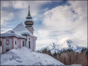 Kościół Maria Gern zimą