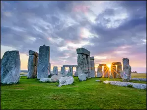 Kromlech Stonehenge, Bloki kamienne, Anglia, Krąg, Hrabstwo Wiltshire, Okolice Salisbury, Kamienie