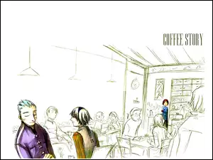kawiarnia, Starbucks, rysunek