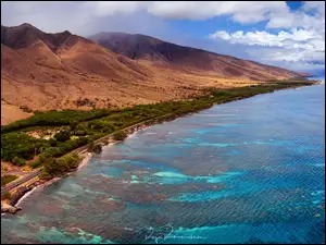 West Maui, Góry, Stany Zjednoczone, Wybrzeże, Hawaje, Wyspa Maui, Morze