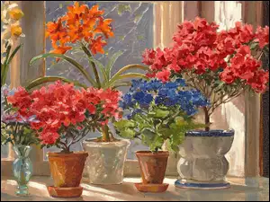 Kwiaty malowane akwarelą