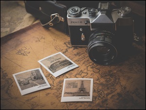 Pocztówki, Aparat fotograficzny, Zenit, Mapa