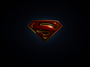 Tło, Logo, Superman, Ciemne