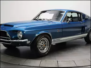 1968, Zabytkowy, Niebieski, Ford Mustang Shelby GT500 KR