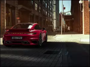 Ulica, Czerwone, Porsche 911 Turbo S