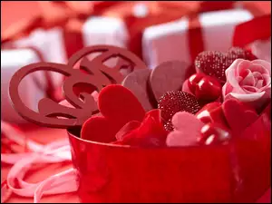 Słodycze, Walentynki, Serduszka, Pudełko, Prezenty