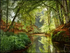 Laśna rzeka na obrazie Christiana Zacho