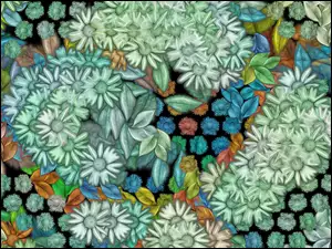 Liście, Grafika 2D, Kwiaty