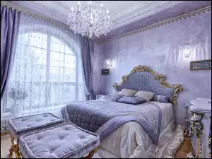 Luksusowe mieszkanie w blado fioletowy