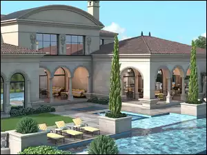 Luksusowy projekt willi z basenem