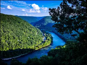 Zakole rzeki New River w Wirginii
