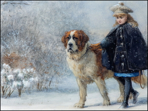 Dziewczynka z psem na obrazie Ottona Erelmana