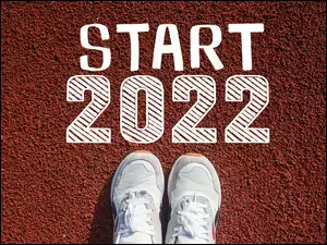 Napis, Buty, 2022, Nowy Rok, Start