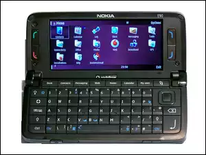 Nokia E90, Menu, Czarna, Otwarta